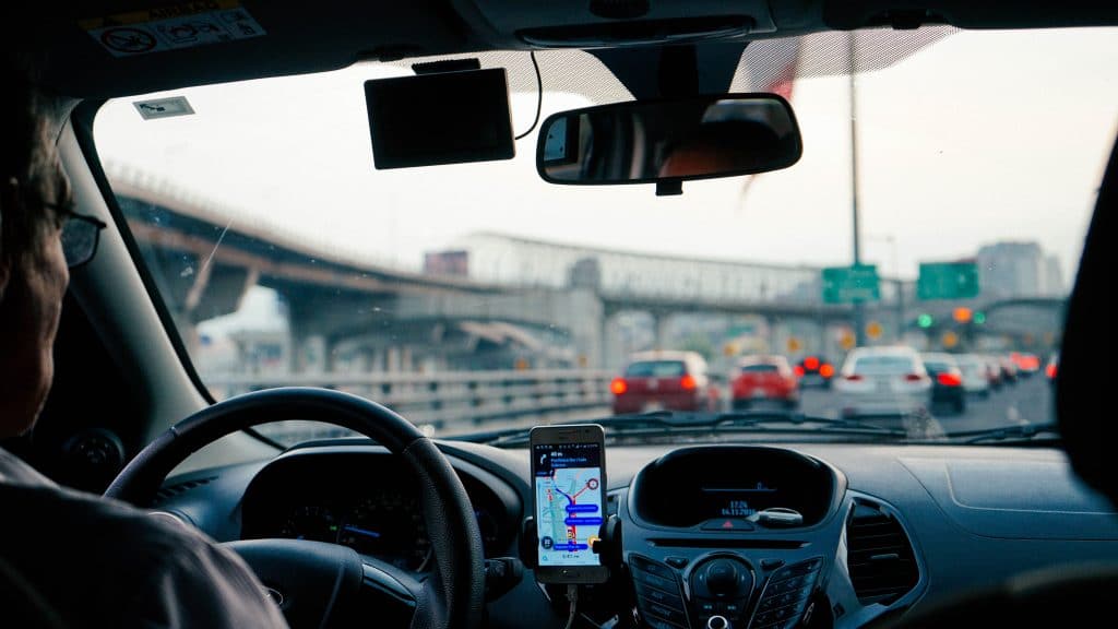 dashcam in a car